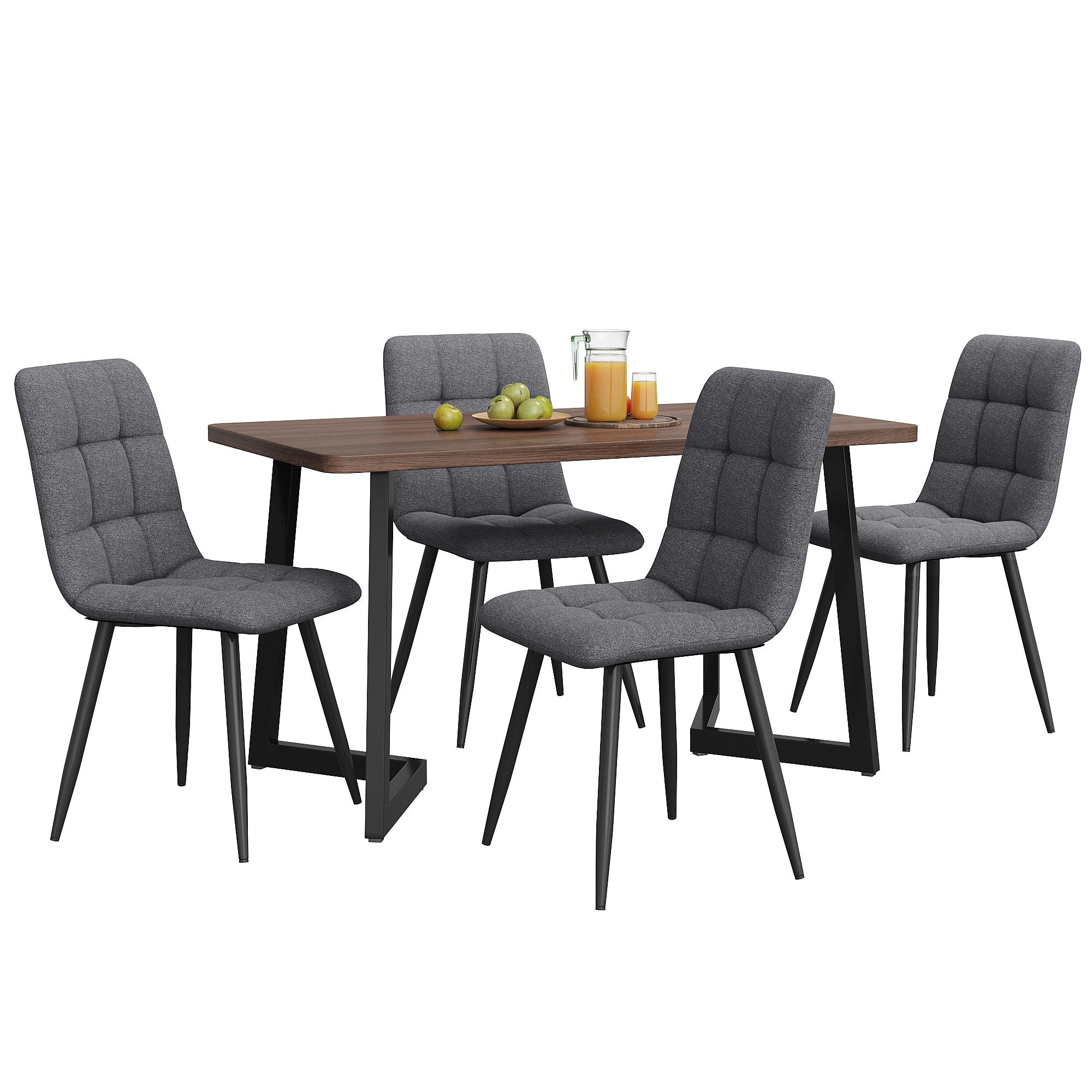 OKWISH Esstisch Essgruppe,Esstisch mit Stühlen Set, günstig online kaufen