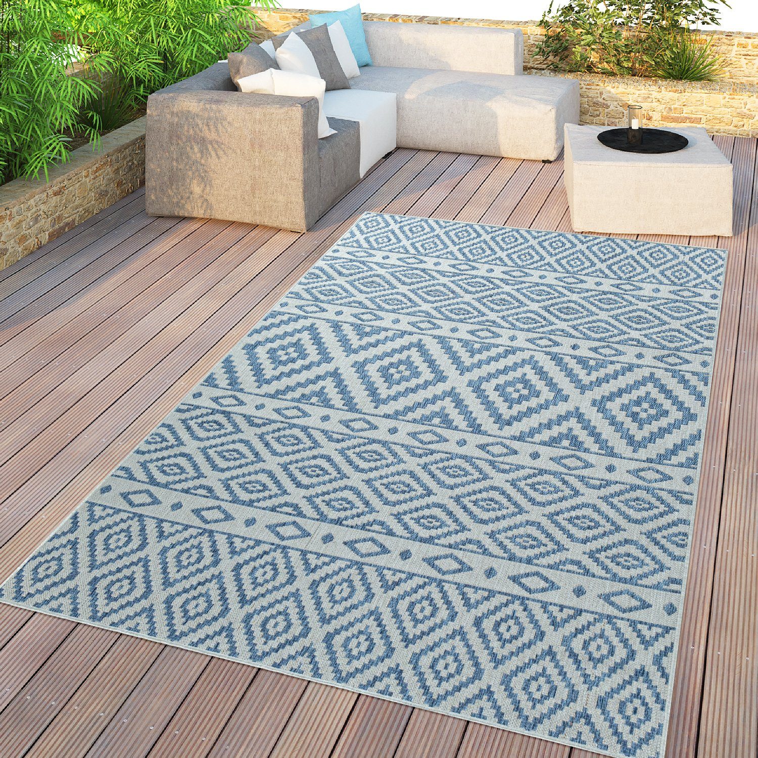 Outdoorteppich In- & Outdoor-Teppich Für Balkon, TT Home, rechteckig, Höhe: 8 mm | Kurzflor-Teppiche