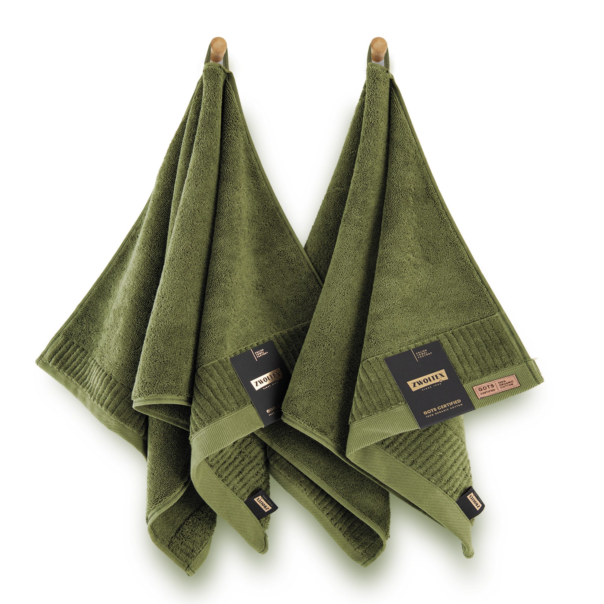 Zwoltex Handtücher PORTO Duschtuch Set 2x50x100 Bio Baumwolle weich 600g Premium, (Fusselfreies Handtuch Set bestehend aus zwei 50x100 Duschtüchern), Dichte Premium Frottierstruktur mit langlebiger Qualität