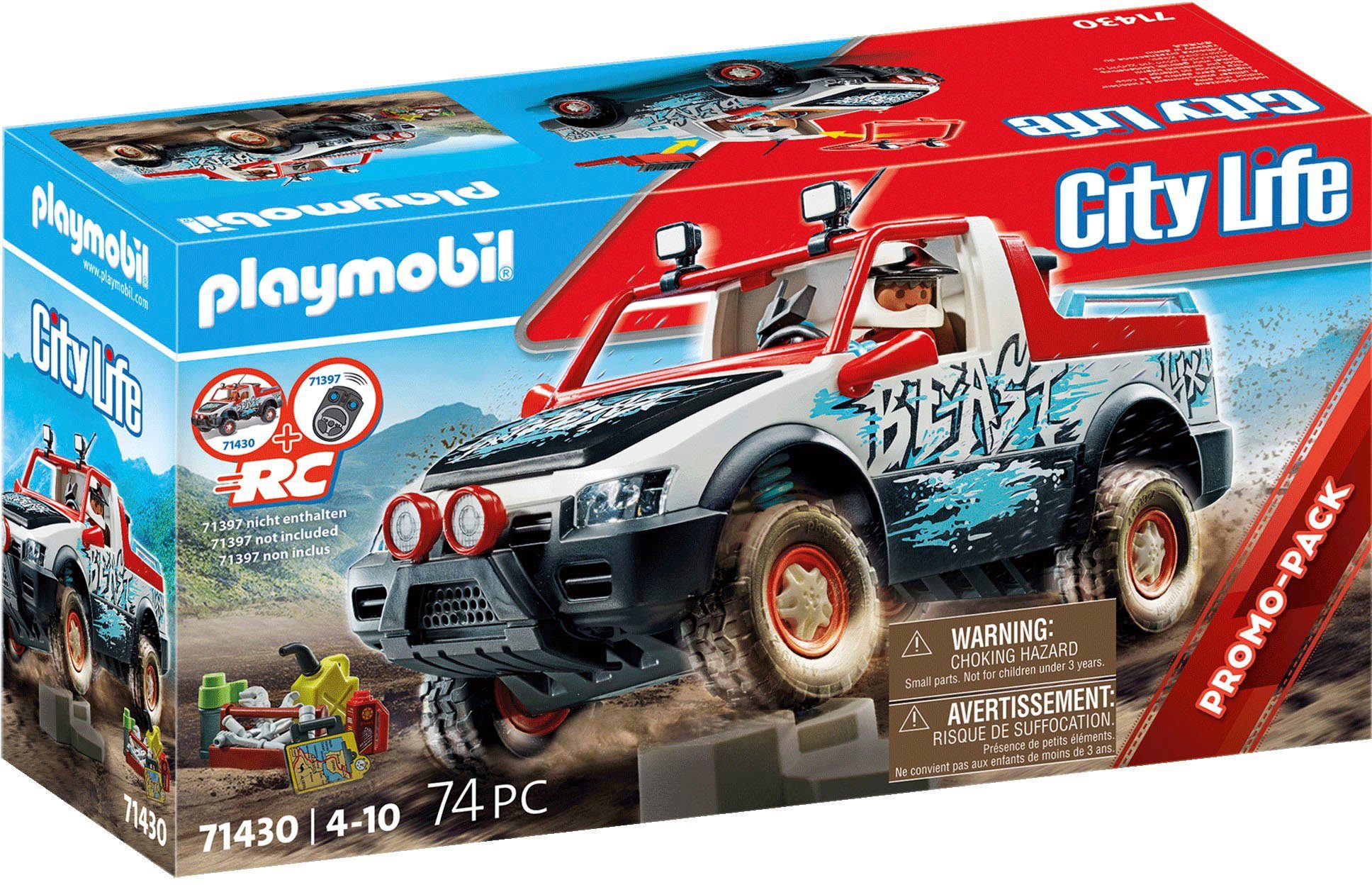 Playmobil® Konstruktions-Spielset Rally-Car (71430), City Life, (74 St),  Aufrüstbar mit RC-Modul-Set (nicht im Lieferumfang enthalten)