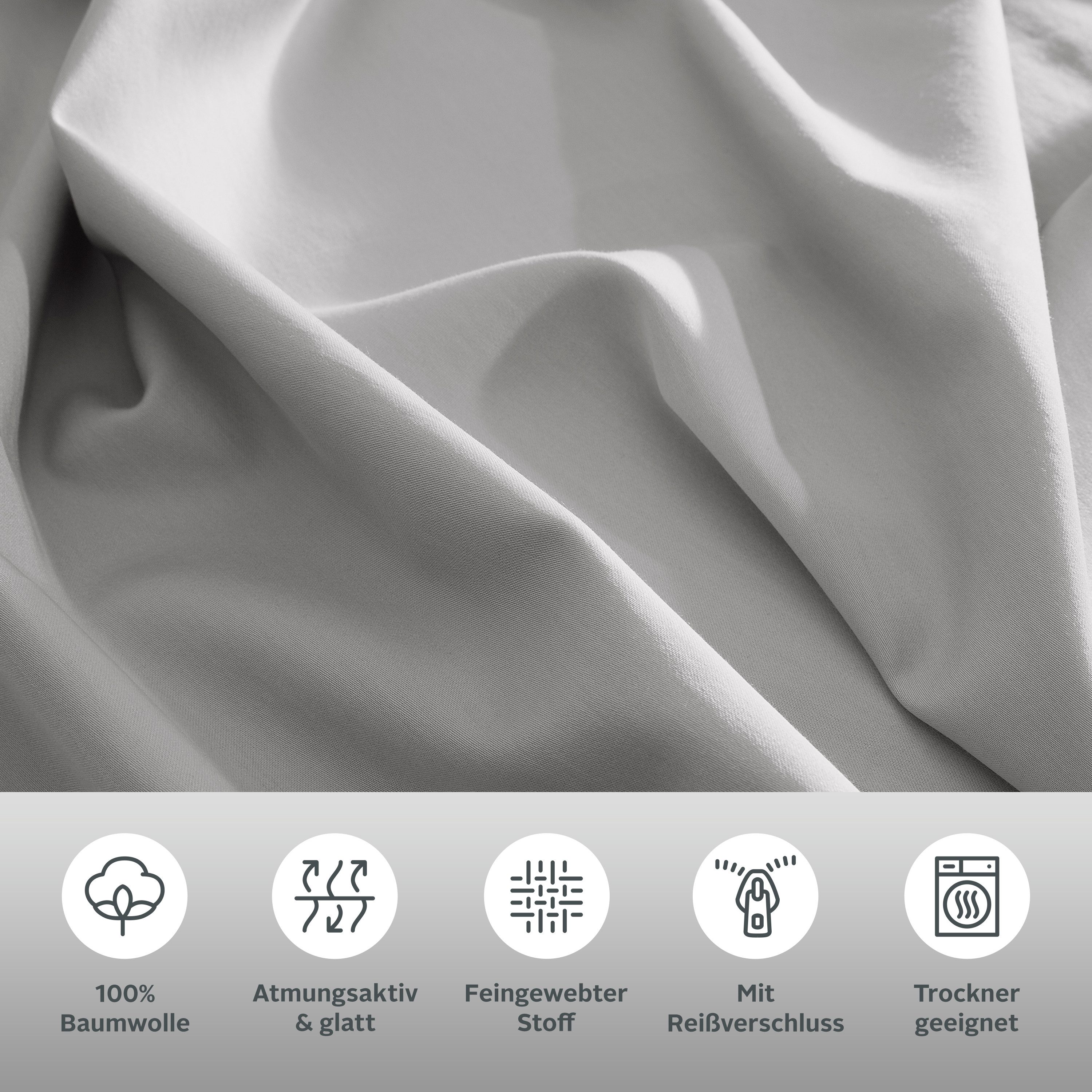 OTTO home Bettwäsche Luisa, Satin, 2 teilig, 4 Qualitäten für dein perfektes Schlafgefühl (von Komfort bis Premium)