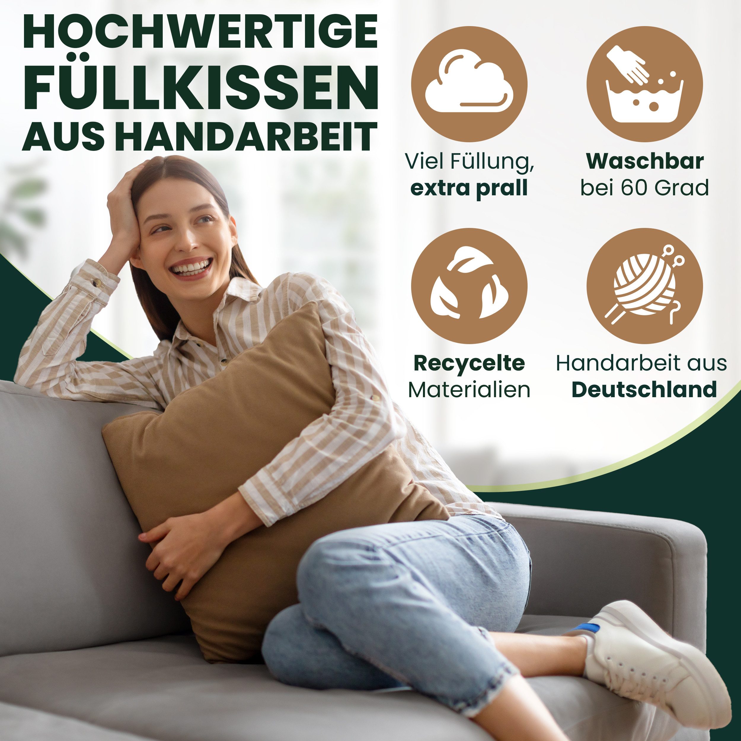 Waidmeister Kissenfüllung Waidmeister 2er Set - 4er Set Kissenfüllung-Füllkissen
