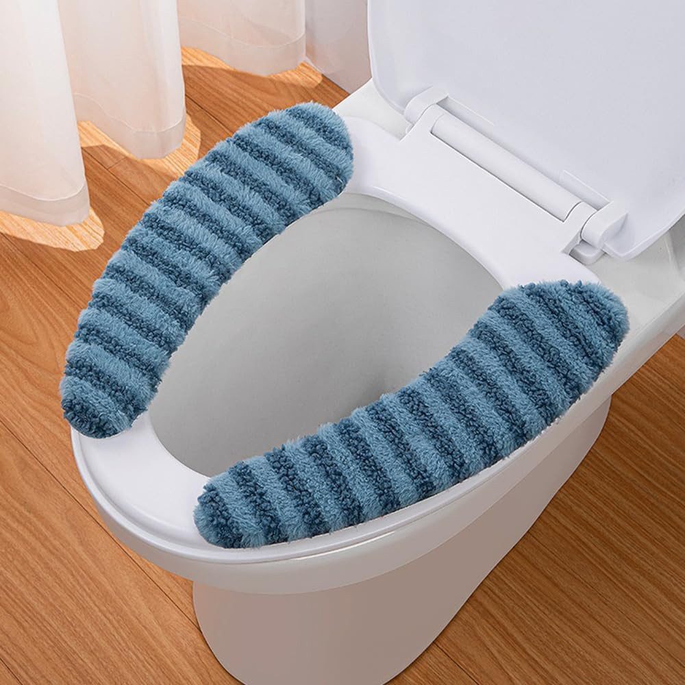 FELIXLEO WC-Deckelbezug Toilettensitzbezug Plüsch WC Sitzbezüge Warm Waschbar