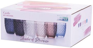 Villa d'Este Gläser-Set Castle Provence, Glas, Wassergläser-Set, 6-teilig, Inhalt 350 ml