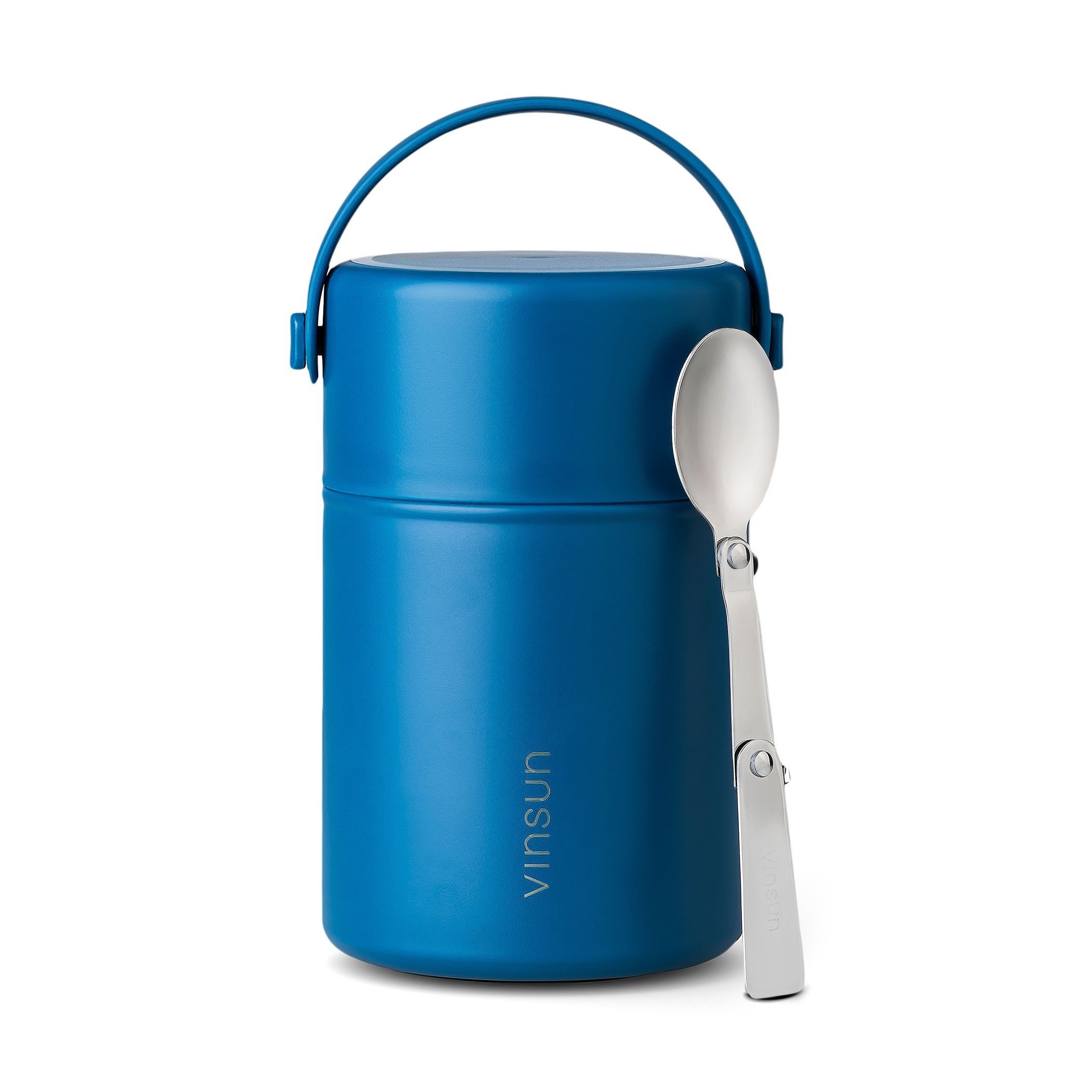 Vinsun Lunchbox Thermobehälter für Essen 800ml inkl. Löffel, doppelwandig isoliert, Edelstahl, BPA frei, auslaufsicher, bruchfest, für warme und kalte Speisen