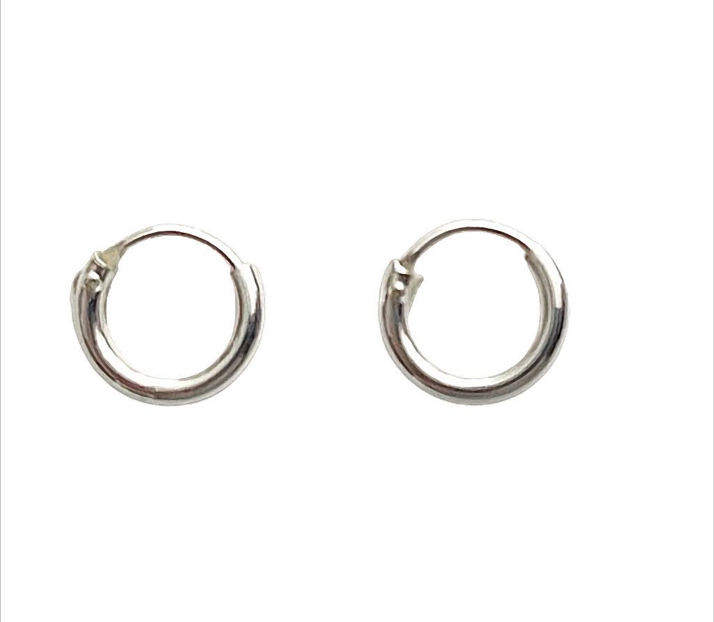 Westernlifestyle Paar Creolen Silver Classic Hoops Creolen 925 Sterling Silber – 2 mm Stärke
