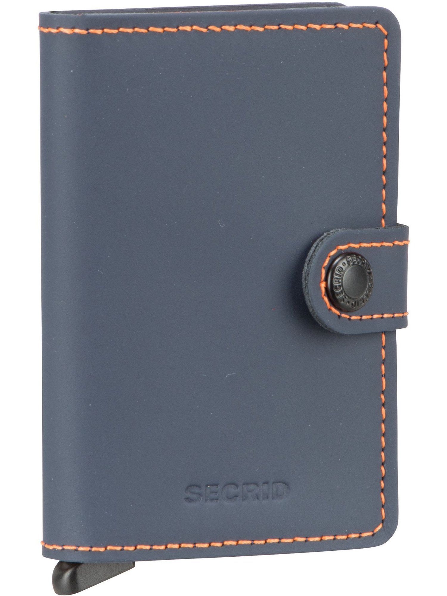SECRID Brieftasche Miniwallet Matte Night Blue-Orange