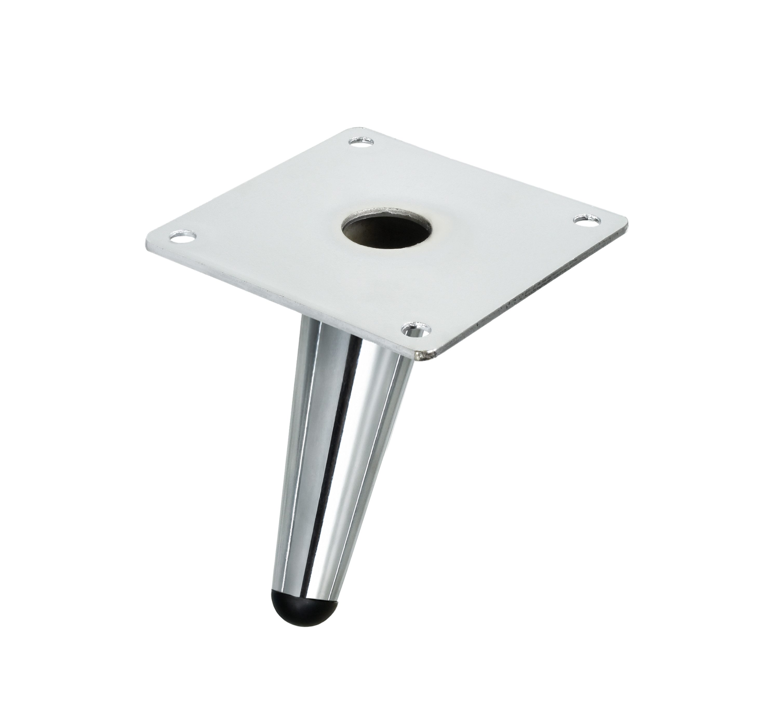 Prima-Online Tischbein 4x Schräg Möbelfüße Chrome Konisch Möbelbeine Metall 10-23 cm – Bild 5 von 5