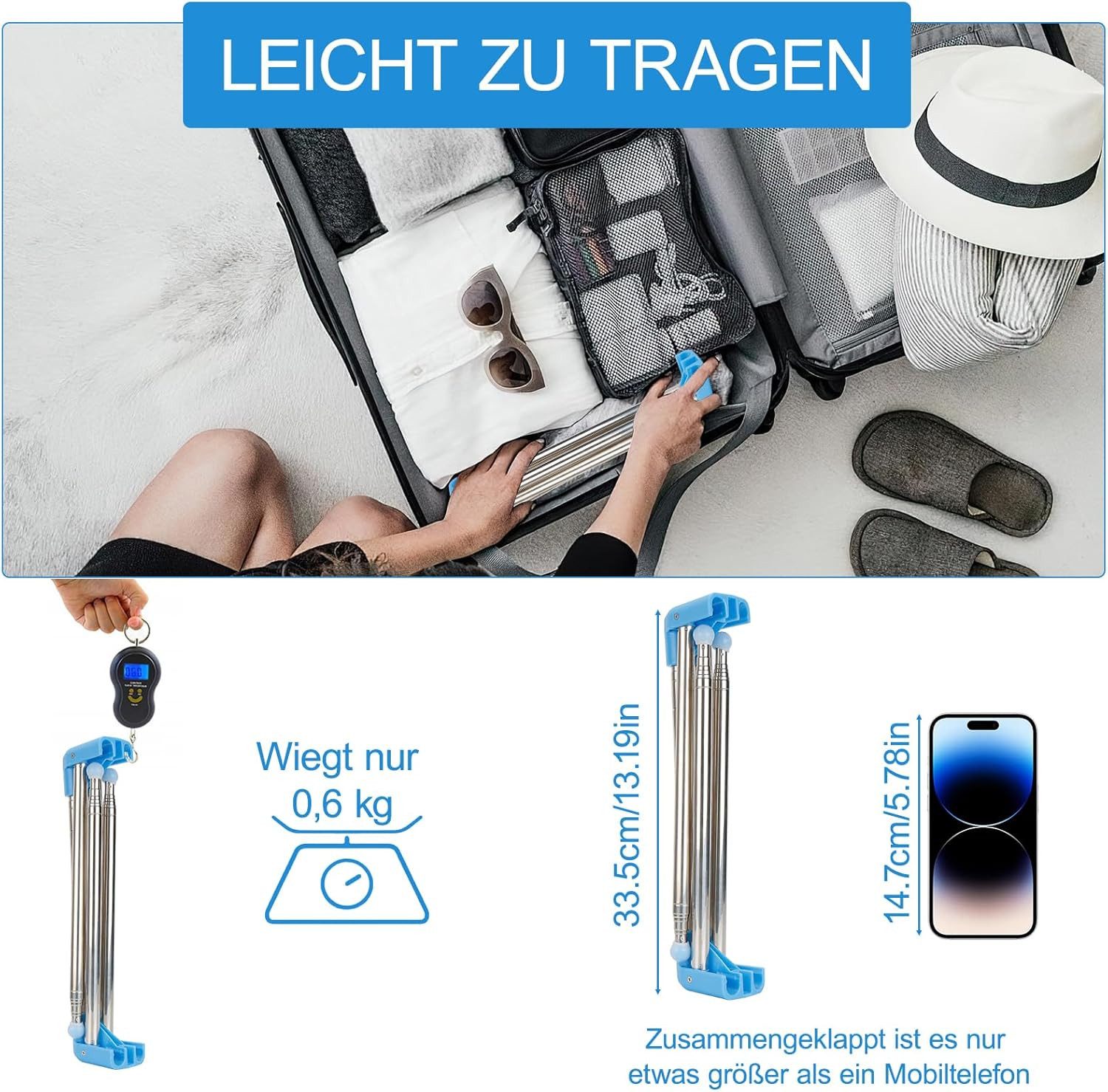 Coonoor Wäscheständer Tragbarer Kleiderständer Klappbar für Wäsche zu Hause günstig online kaufen