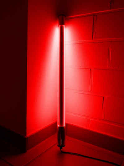 XENON LED Wandleuchte 9775 LED Stab VISION 24 W 153 cm EK Kabel-weiß Kunststoff-Röhre Rot, LED, Xenon / Rot