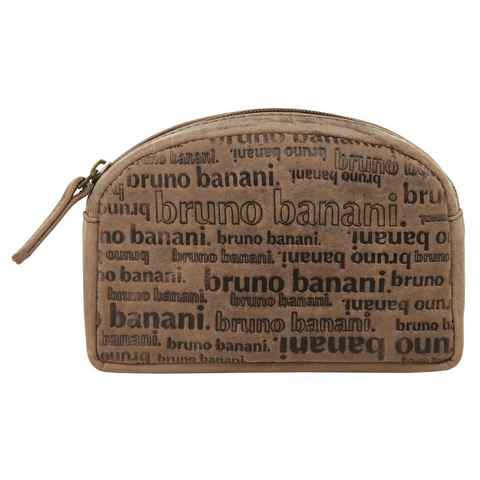 Bruno Banani Kosmetiktasche ALL OVER, echt Leder, Made in Italy