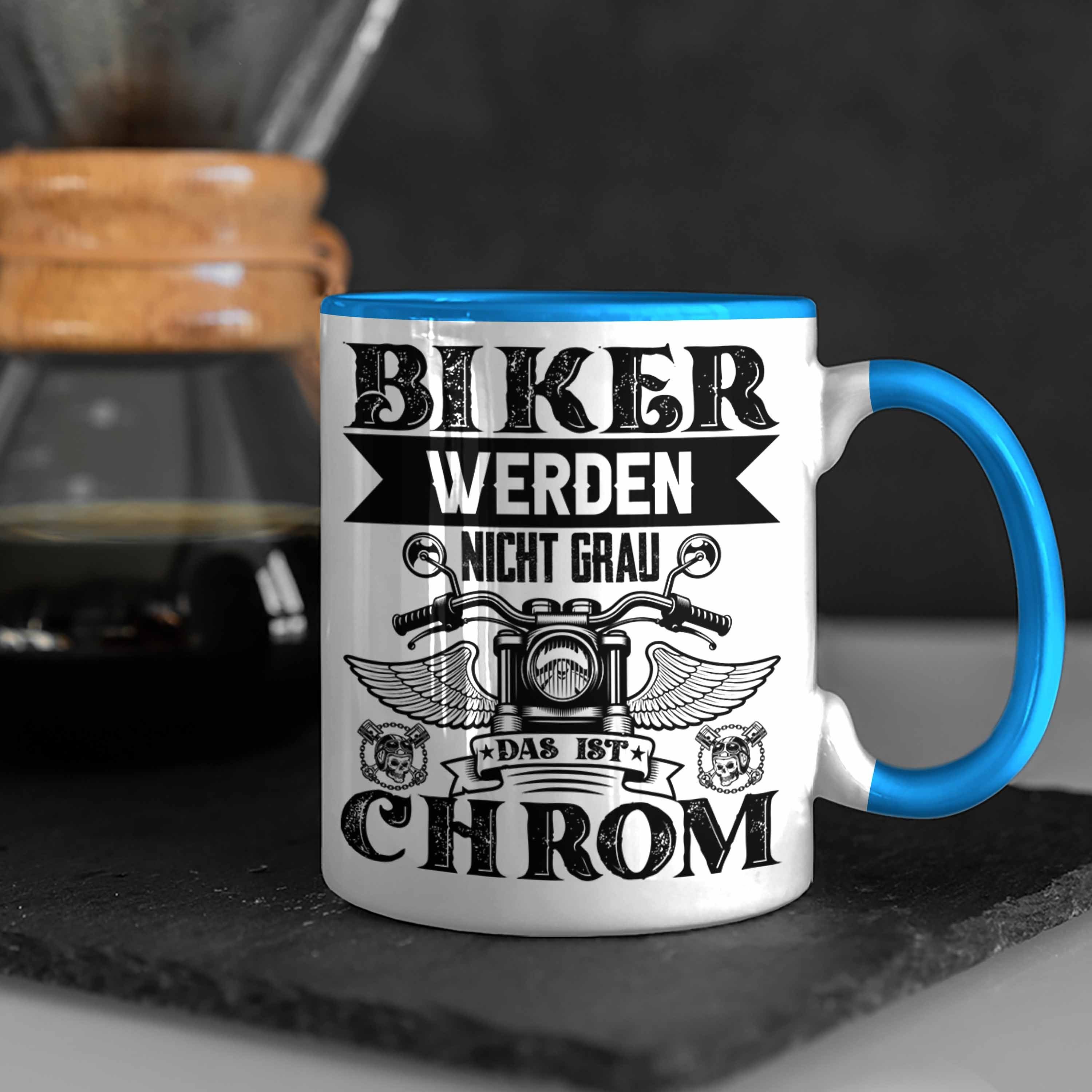 Tasse Nicht Motorradfahrer für Grau Lustiger Blau Biker Spruch Werden Männer Biker Trendation Trendation Geschenk Tasse -