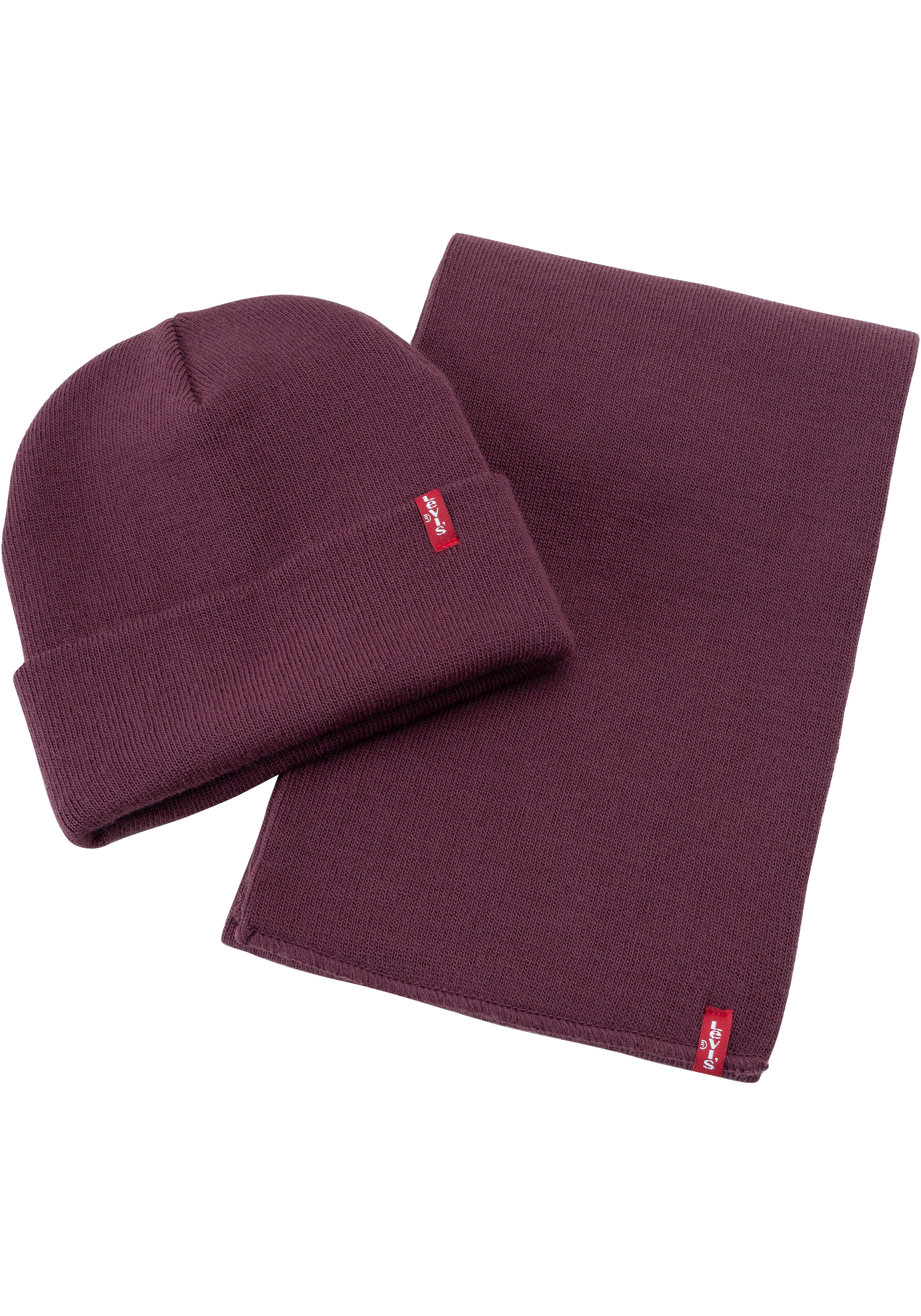Levi's® Beanie A HOLIDAY KNIT SET (Set) und dazu ein Schal