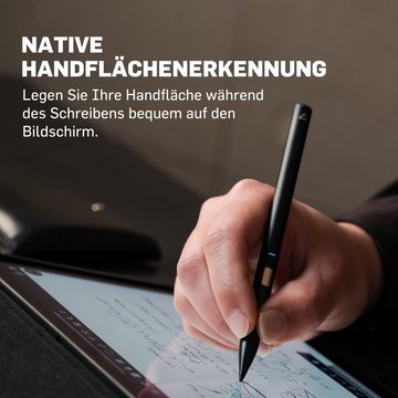 Adonit Eingabestift [Note 2 Eingabestift für das Apple iPad Pro 11 / 12.9, iPad Air, iPad 10.2 / 9.7, iPad mini 5, Handballenerkennung, Staub- und wasserdicht nach IP65, Extra lange Akkulaufzeit] - schwarz