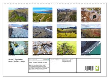 CALVENDO Wandkalender Island Topviews - Ansichten von oben (Premium, hochwertiger DIN A2 Wandkalender 2023, Kunstdruck in Hochglanz)