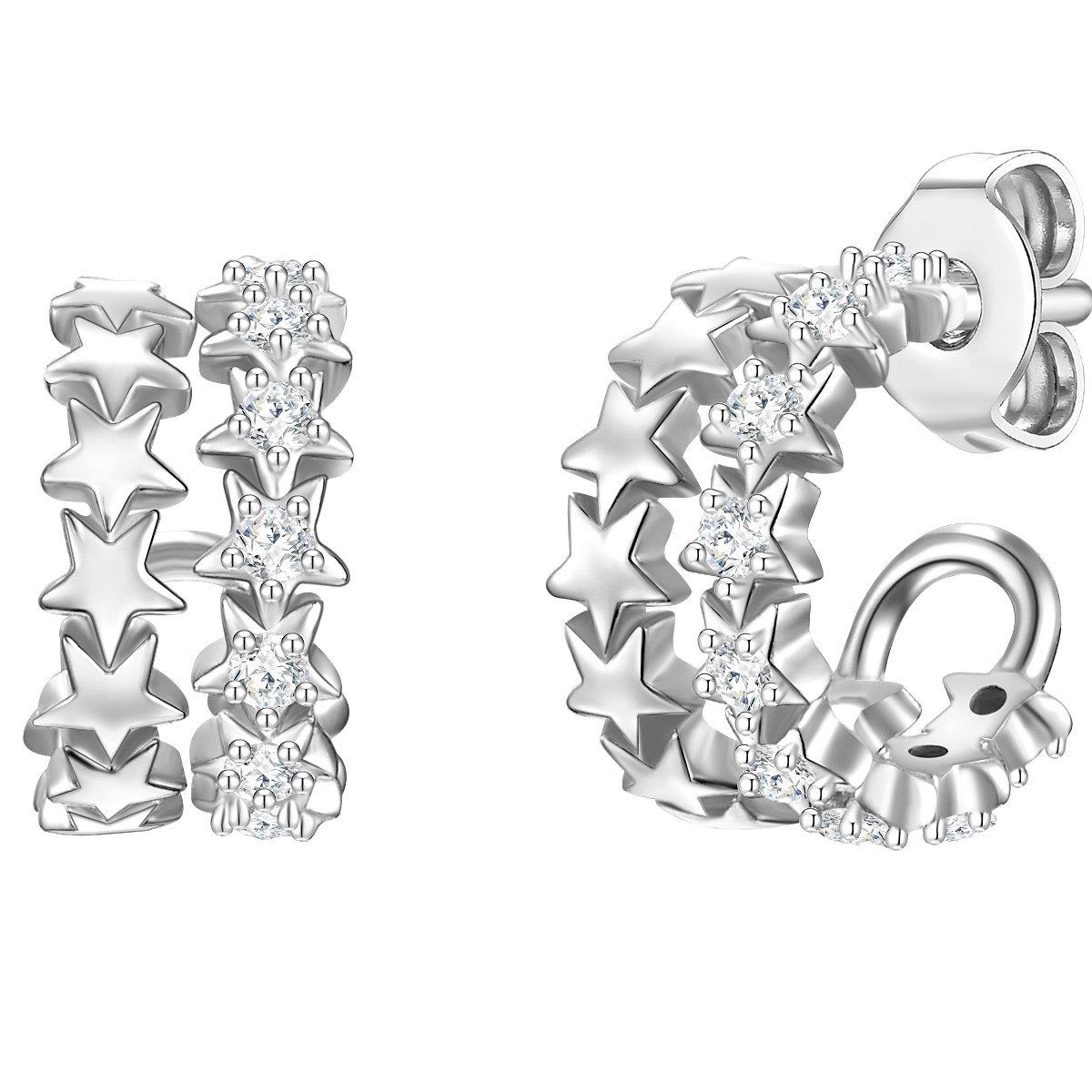 Glanzstücke München Paar Creolen Set: GSM571 (2-tlg), aus Sterling Silber