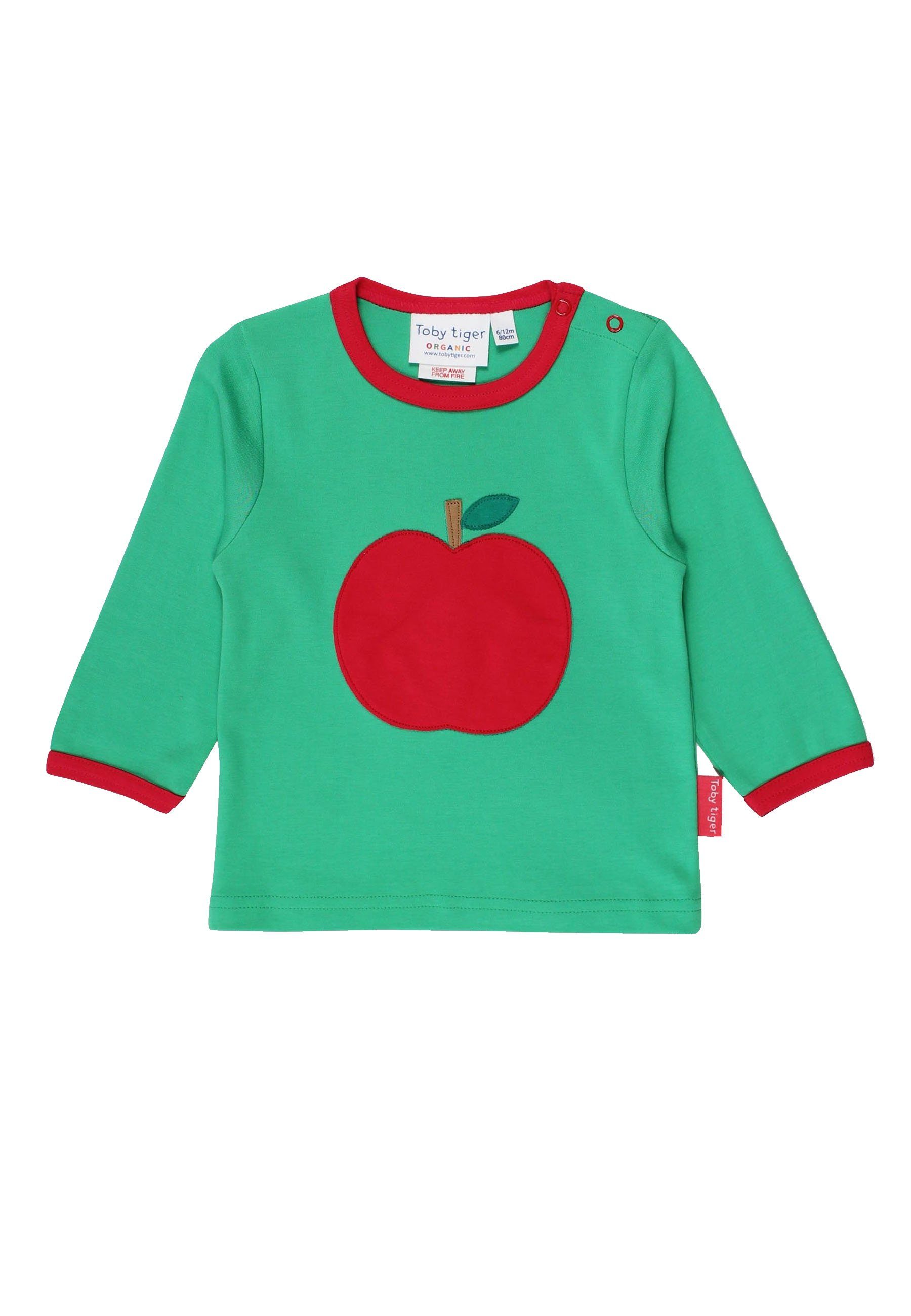 Langarmshirt Langarmshirt mit Apfel Applikation