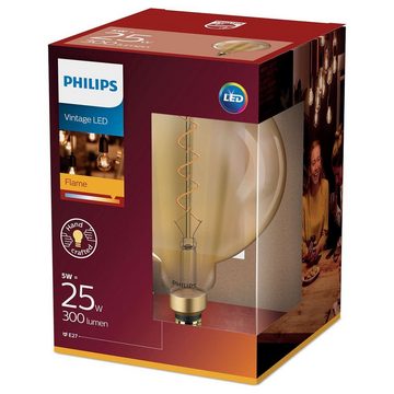 Philips LED-Leuchtmittel LED Lampe ersetzt 25W, E27 Globe G200, klar -Giant Vintage, goldweiß, n.v, warmweiss