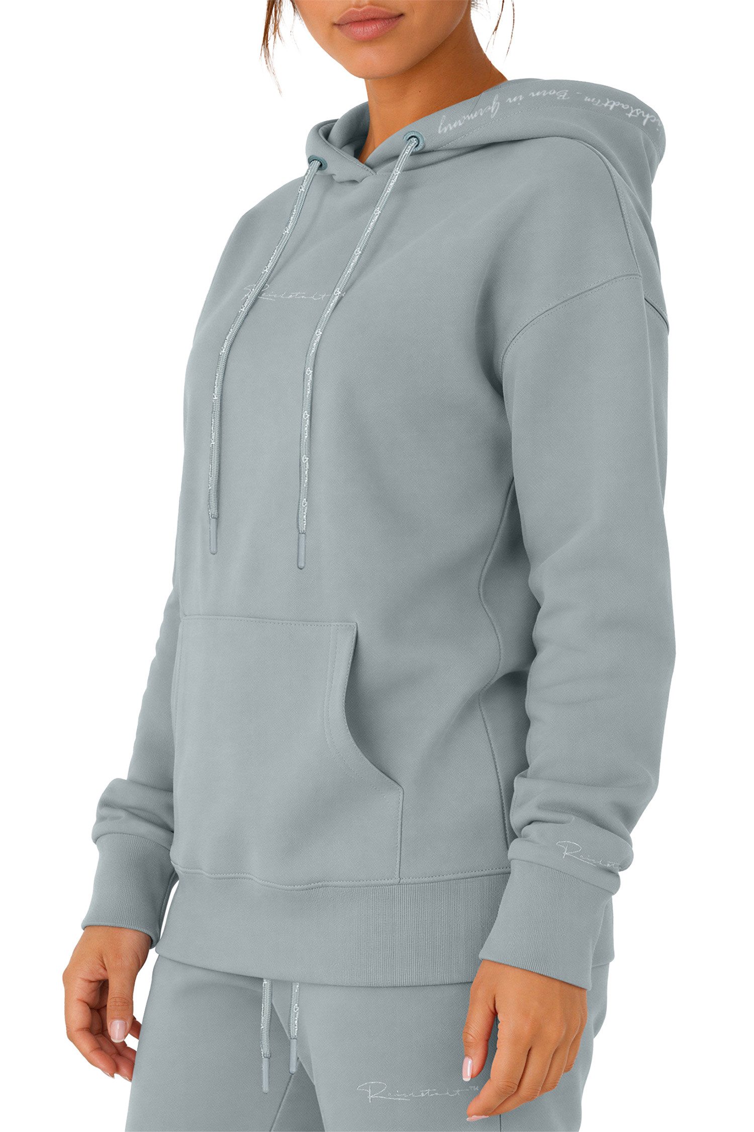 Reichstadt Kapuzenpullover Damen Relaxed Fit Hoodie Marken-Stick 23RSW038 600 g/m² Schwergewicht – gestickt statt gedruckt – Bild 4 von 5