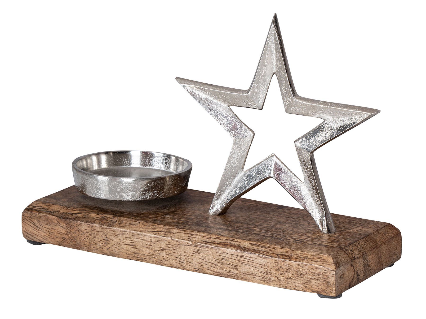 Levandeo® Deko-Schriftzug, Metallstern Kerzenhalter 23x15cm Metall günstig online kaufen