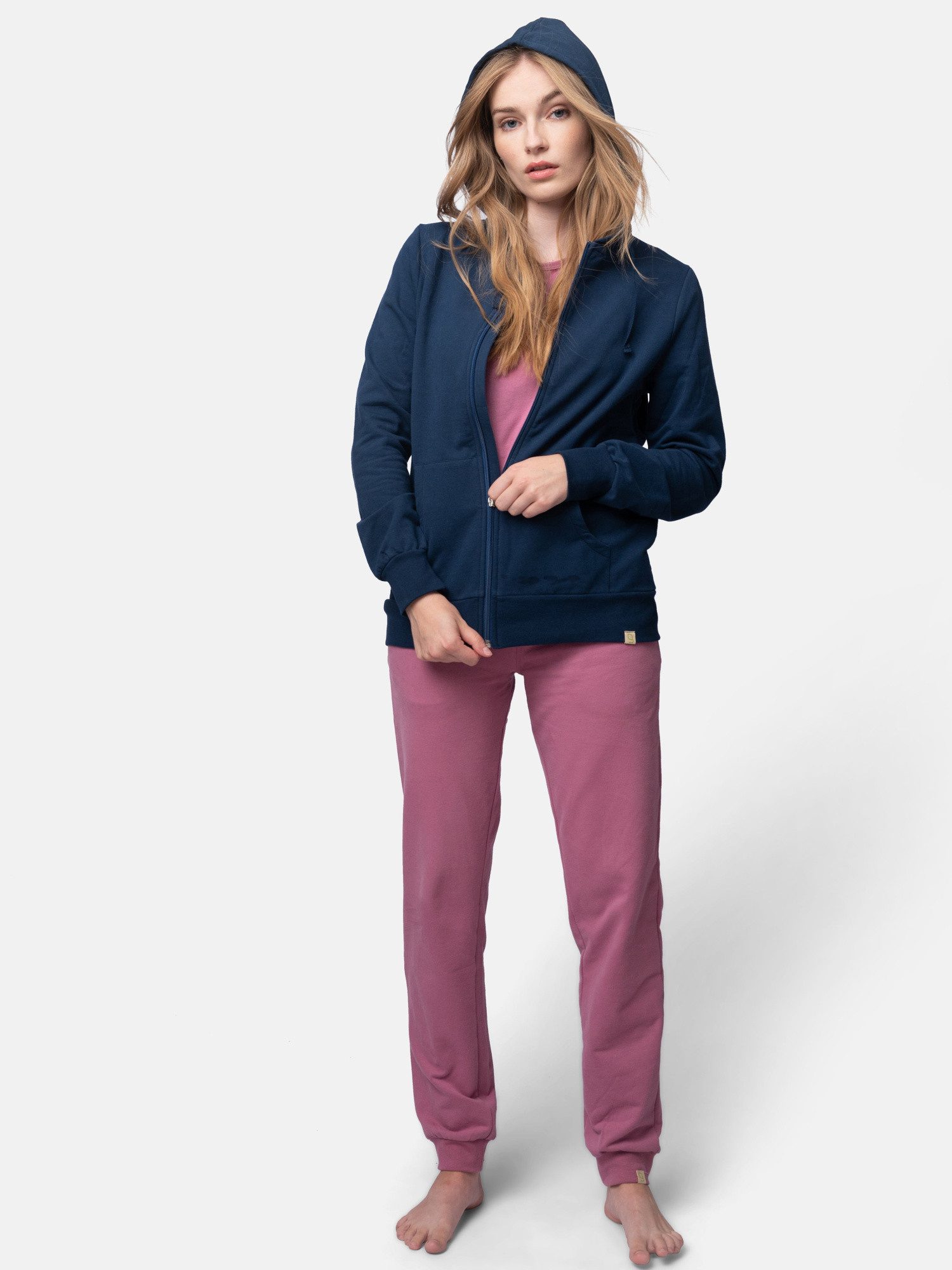 Kapuzensweatjacke elastisch und weich