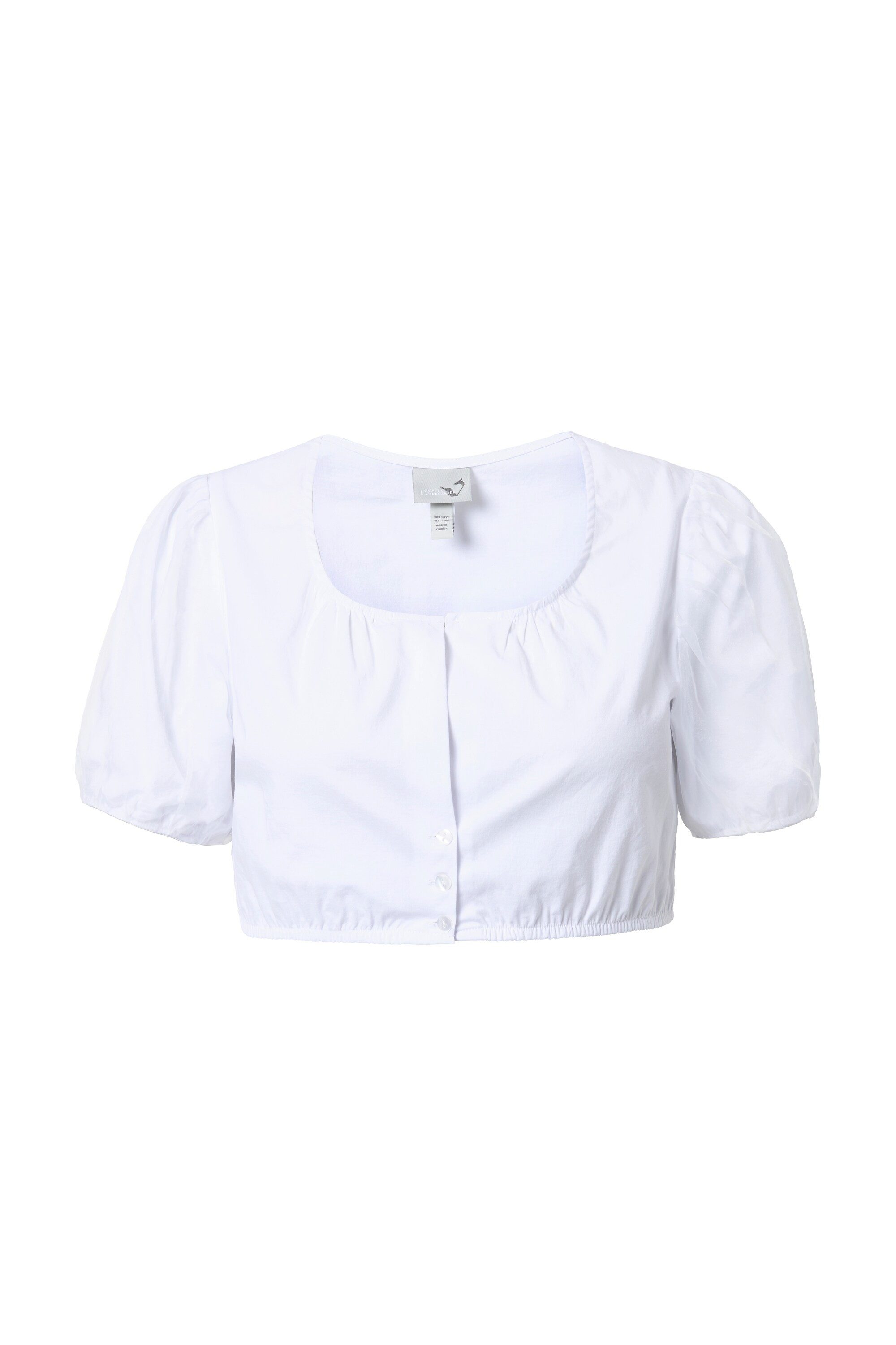 Ulla Popken Longbluse Dirndlbluse Rundhals weiter günstig online kaufen