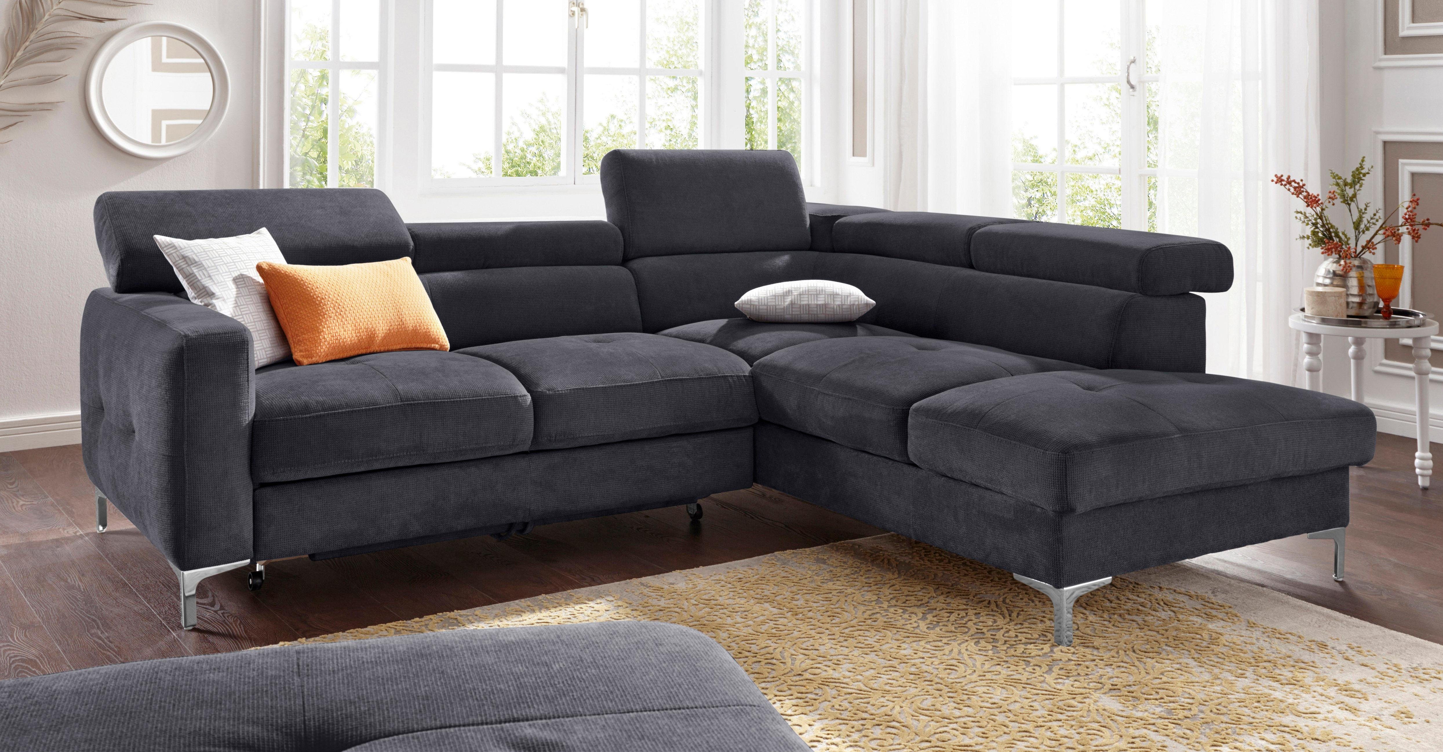 COTTA Ecksofa "Sammy L-Form", mit Kopfteilverstellung, wahlweise mit Bettfu günstig online kaufen