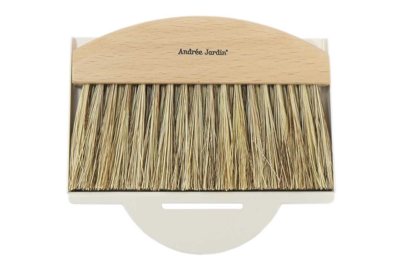 Andrée Jardin Krümelkehrer Krümelbesen Set Clynk Natural Collection weiss