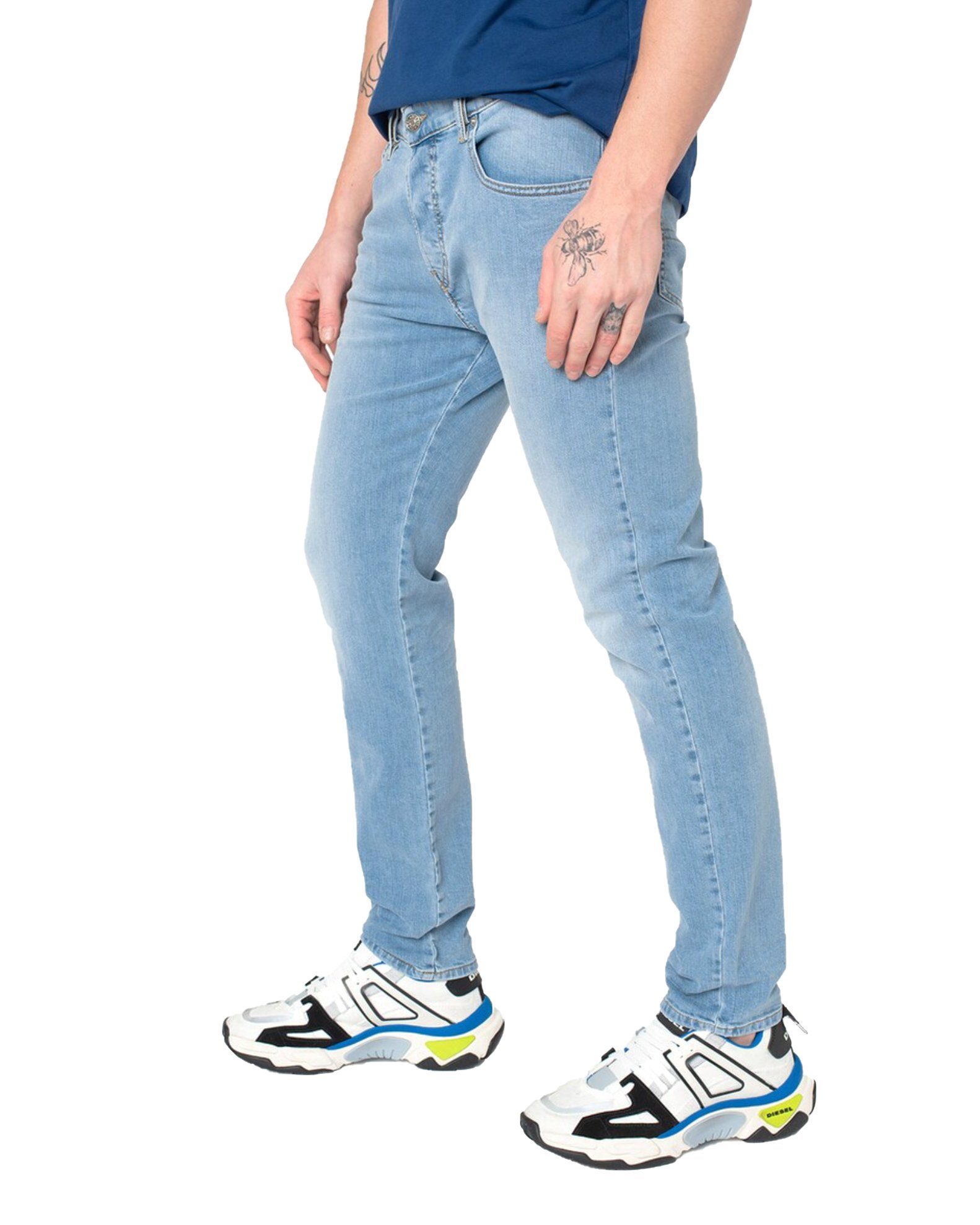 Stretch D-Yennox Diesel Röhren Hose - 009NX Tapered-fit-Jeans