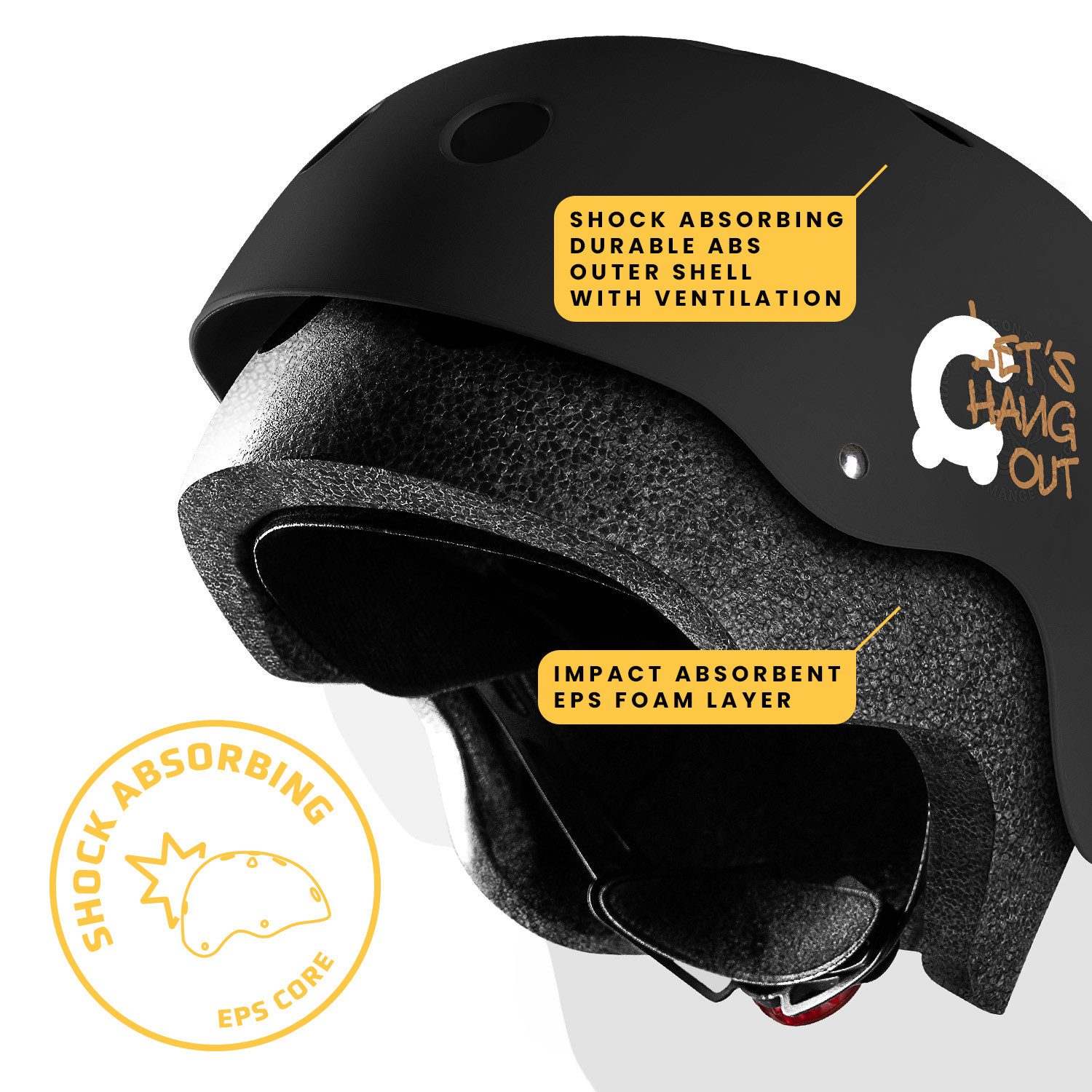 Cariboo Kinderhelm CARIBOO LED-Licht verstellbar 48-52cm EN1078