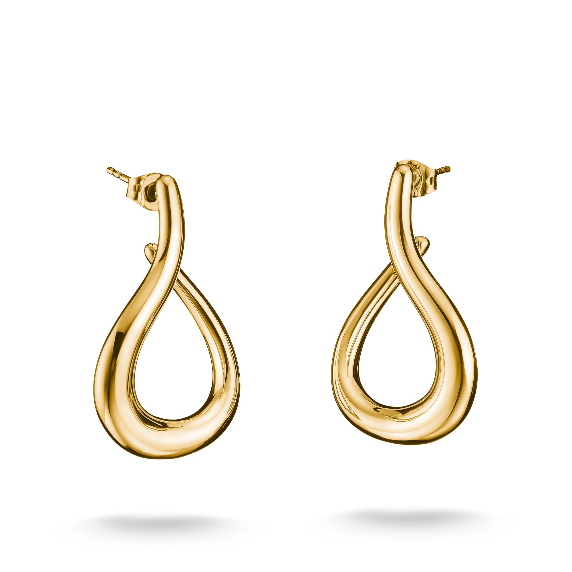 THOMAS SABO Paar Creolen Fein geschwungene Creolen gelbgoldfarben