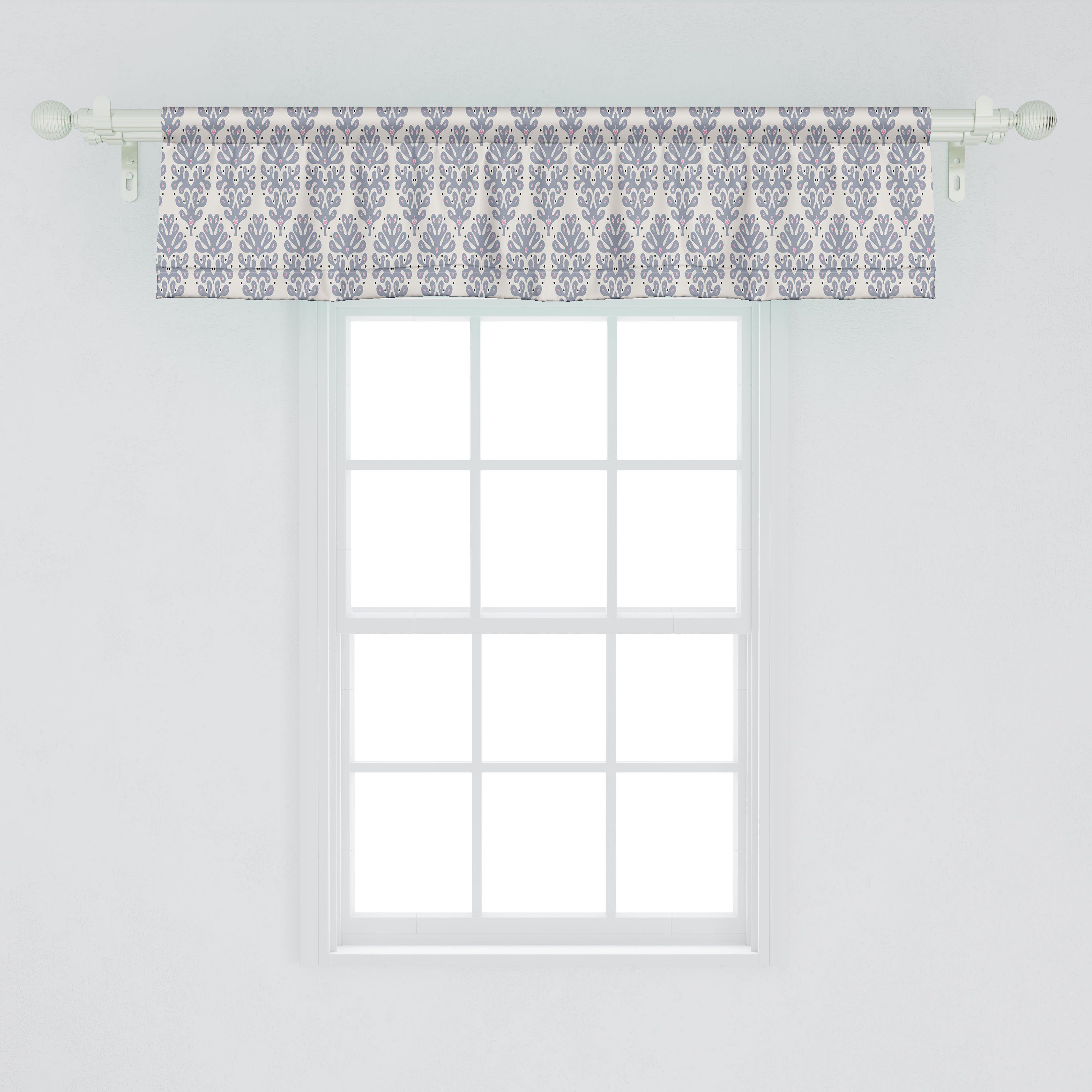 Scheibengardine Vorhang Volant für Küche Stangentasche, Abakuhaus, Microfaser, Abstrakt mit Schlafzimmer Zier Dekor Eastern
