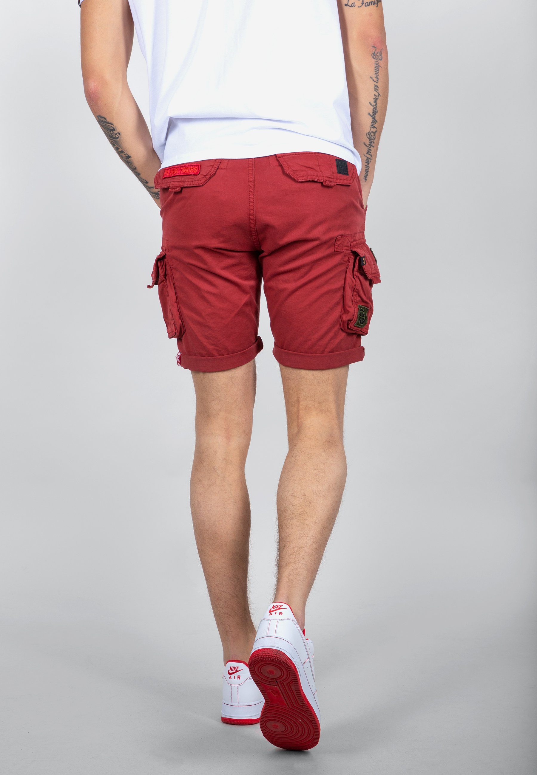 Alpha Shorts rot Alpha Shorts Men Crew Patch Industries Industries Short -