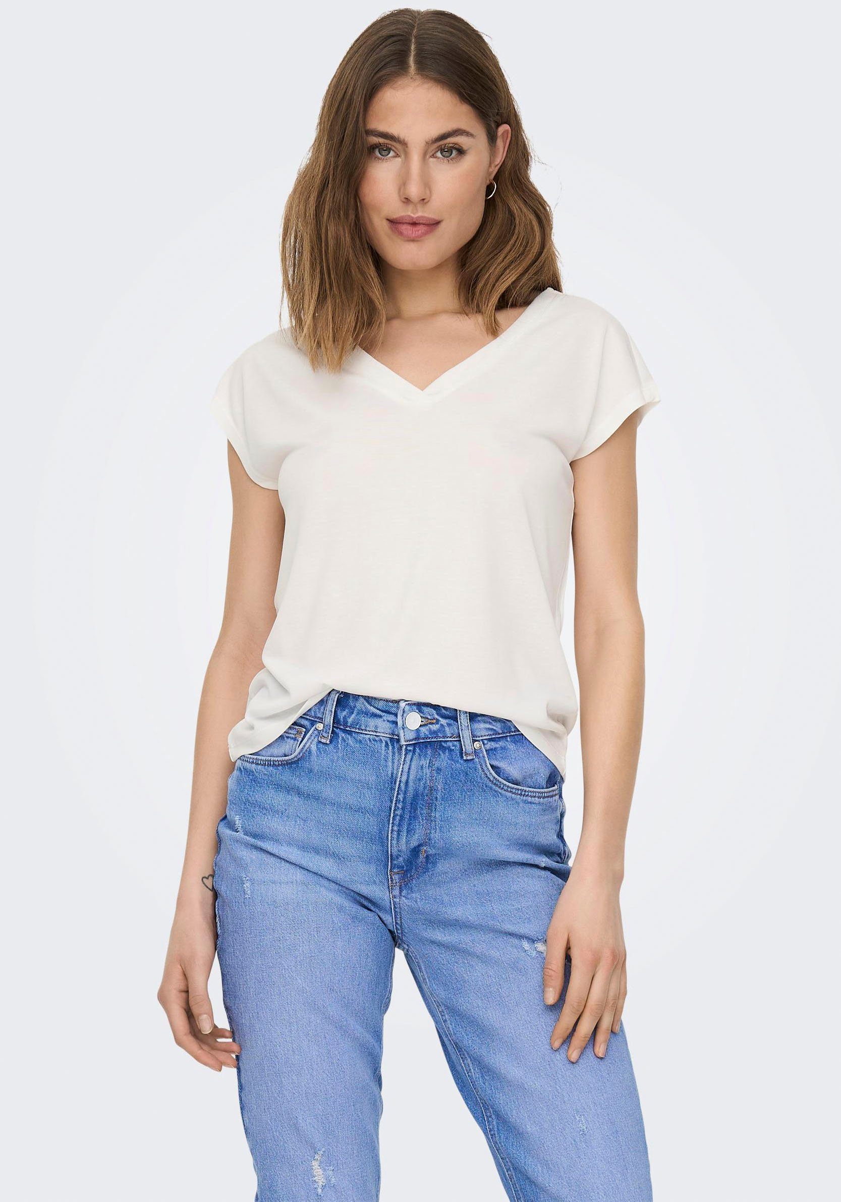 ONLY V-Shirt ONLFREE S/S MOD.V-NECK TOP JRS NOOS günstig online kaufen
