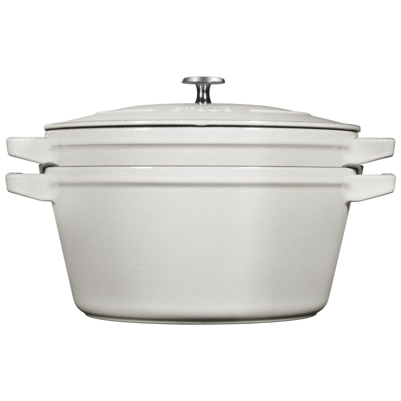 Kochtopf Staub La Cocotte Kochtopfset, 2-tlg rund Gusseisen Weisser Trüffel Kochtopf Topf, (2-tlg)