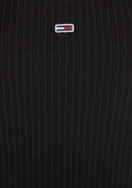 Tommy Jeans Jerseykleid mit Logodrucken, Rüschenkantel, Sommerkleid, Trendy