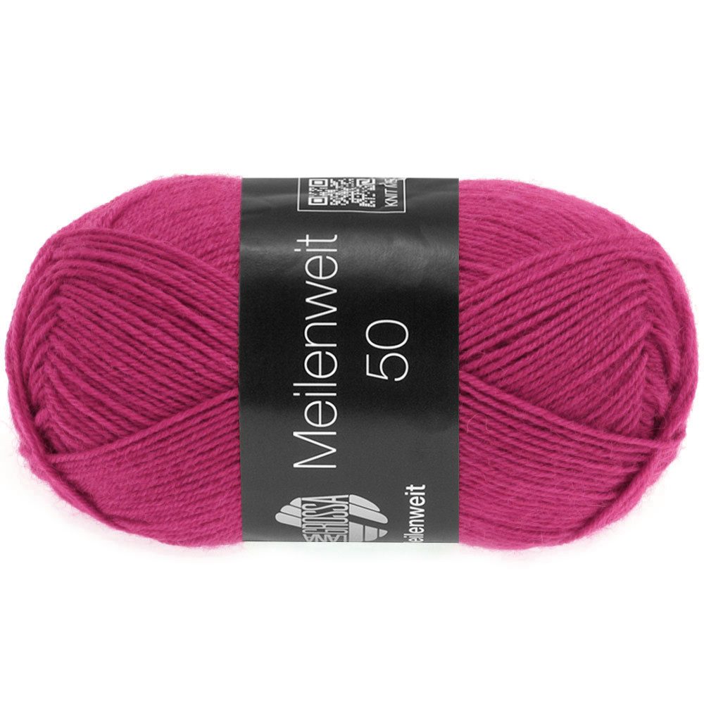 LANA GROSSA MEILENWEIT 50 g UNI 4-fach Sockenwolle Häkelwolle, 210 m (Klassisches 4-fach Sockengarn für Lieblingsprojekte, 210 m Lauflänge für feine und kreative Strickideen), 50 g