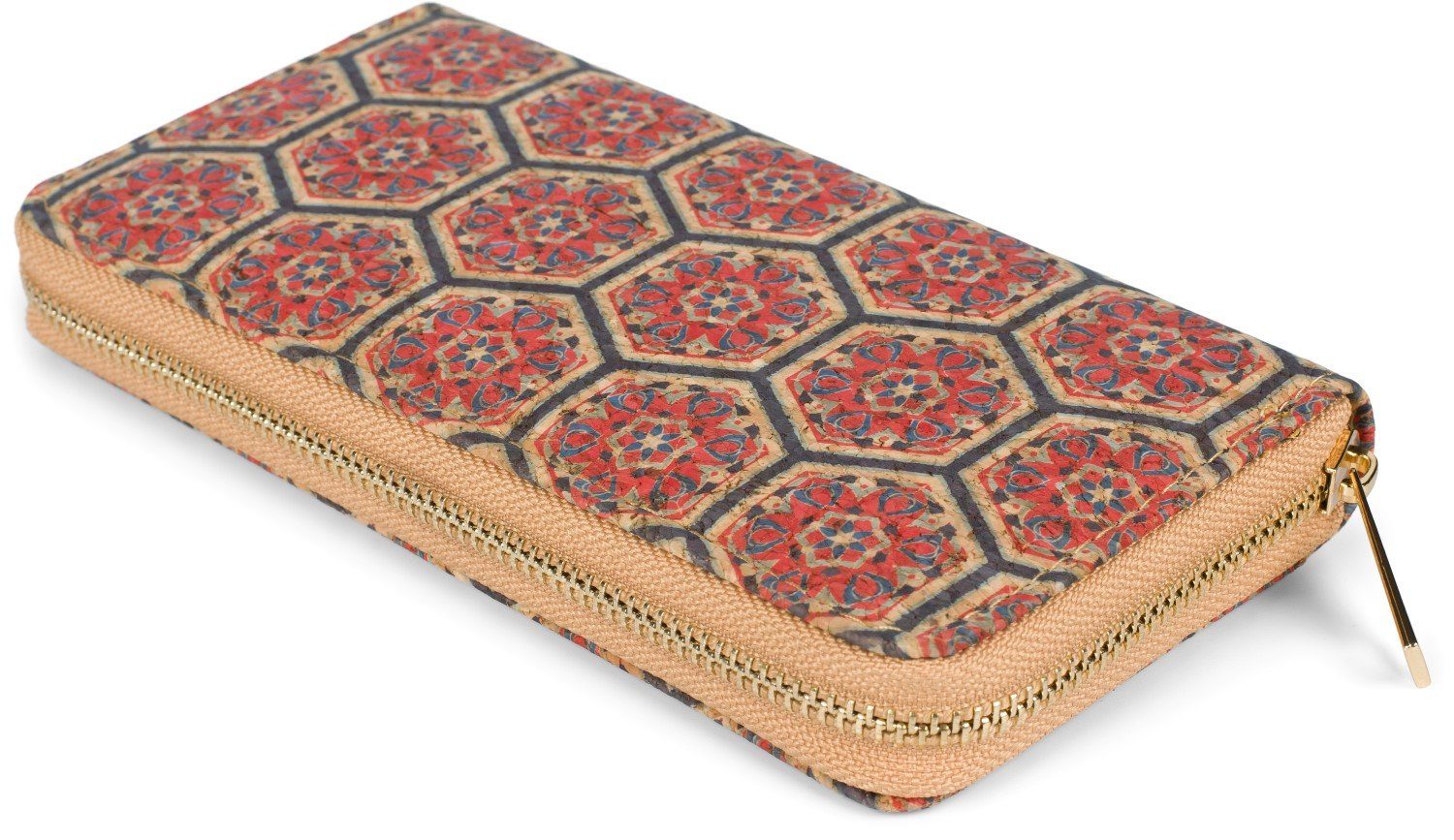 styleBREAKER Geldbörse Kork Geldbörse mit buntem Muster Print (1-tlg)
