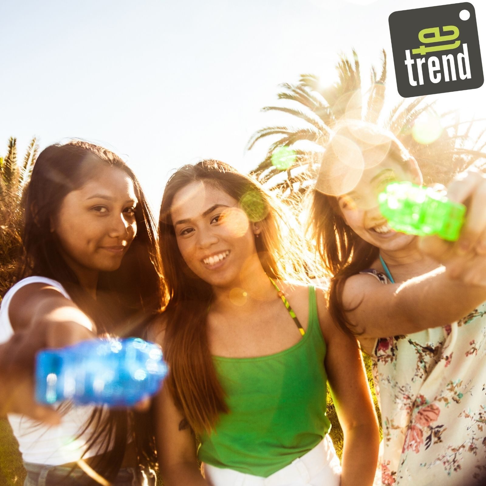 TE-Trend Wasserpistole 6 Stück 13 cm Spritzpistole Wasserspielzeug (6-tlg), Outdoor Spielzeug für nassen Spielspaß