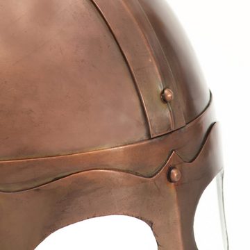 vidaXL Ritter-Kostüm Wikinger-Helm Antik Replik LARP Kupfern Stahl