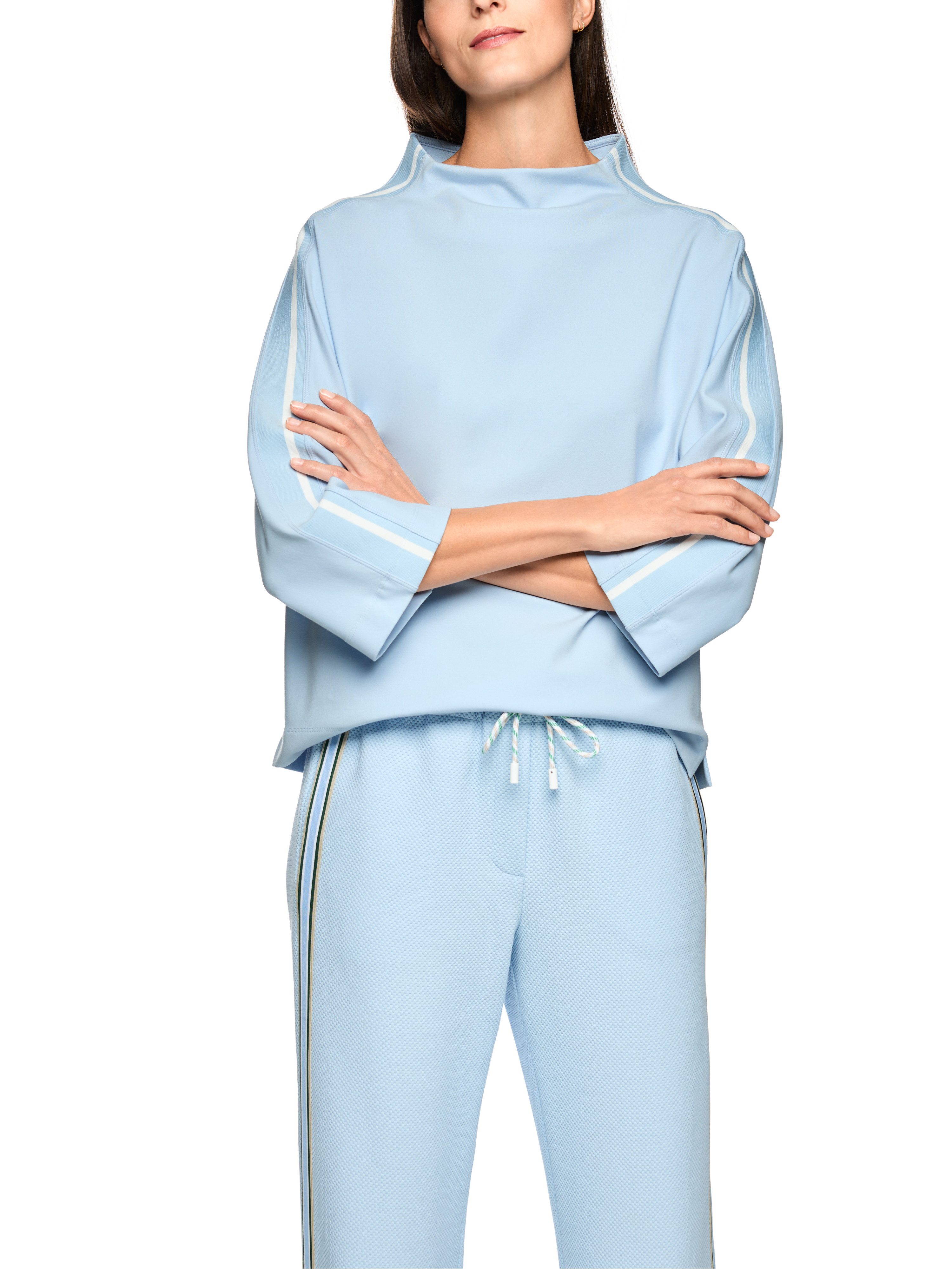 Marc Cain Sweatshirt Ctiy Vibing Premium Damenmode mit Stehkragen