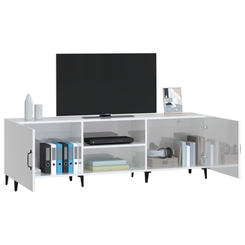 150x30x50 Holzwerkstoff Hochglanz-Weiß cm TV-Schrank furnicato