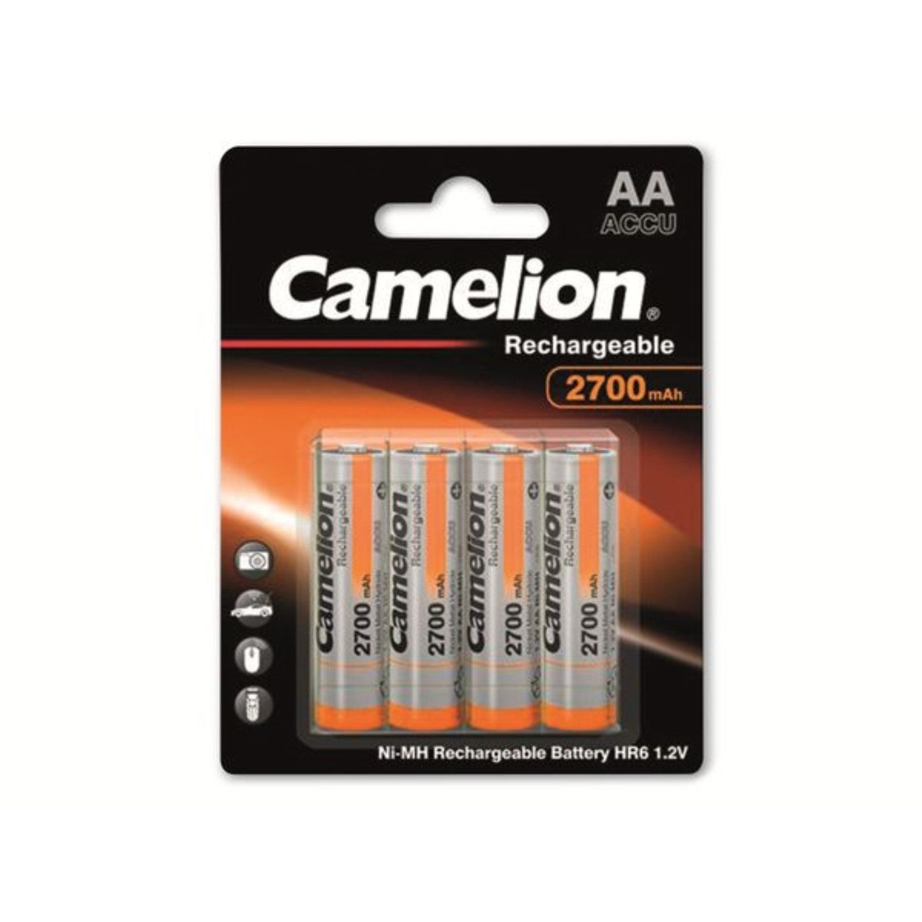 Camelion CAMELION NiMH-Mignon-Akku 2700 mAh, 4 Stück, mit Batterienbox Akku-Set