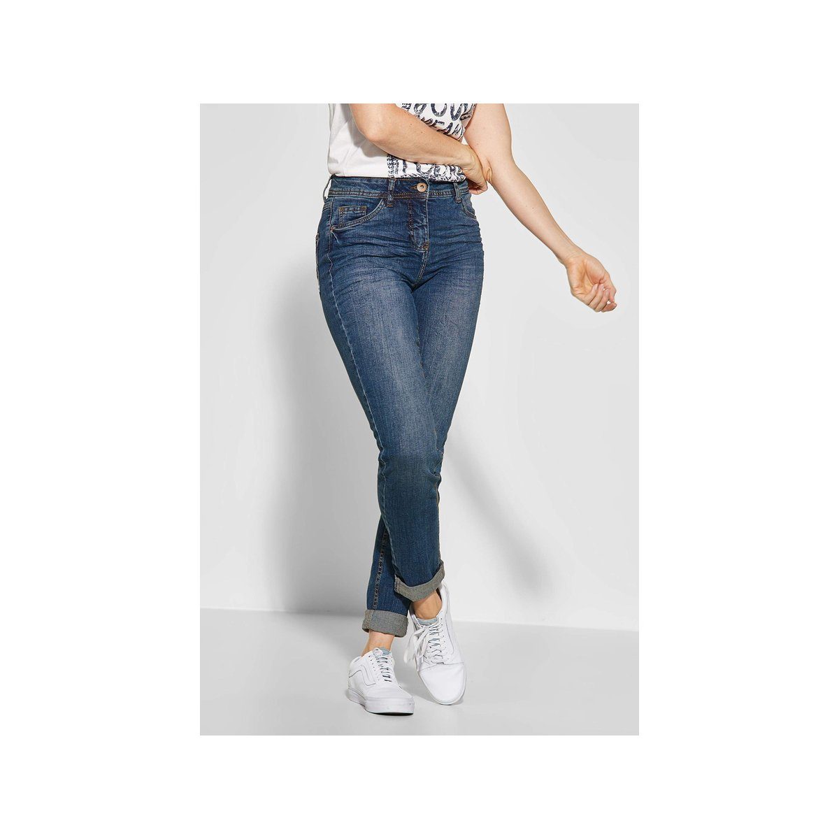 Slim-fit-Jeans blau regular Cecil (1-tlg)