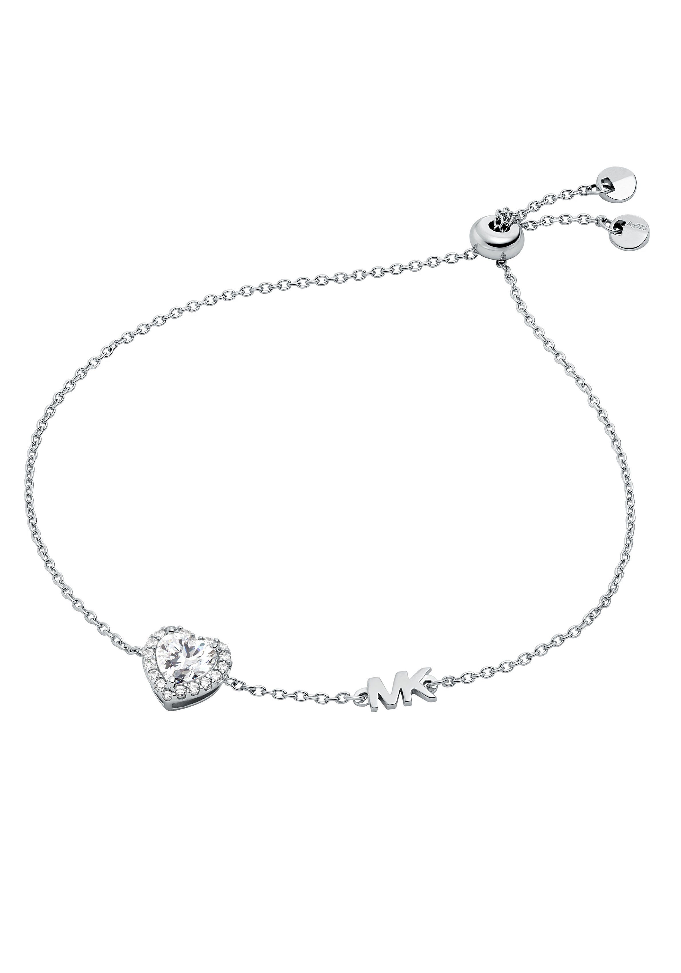 MICHAEL KORS Armband Herz, PREMIUM, MKC1518BG791, mit Glassteinen,  Damenaccessoire, süß und liebevoll zugleich