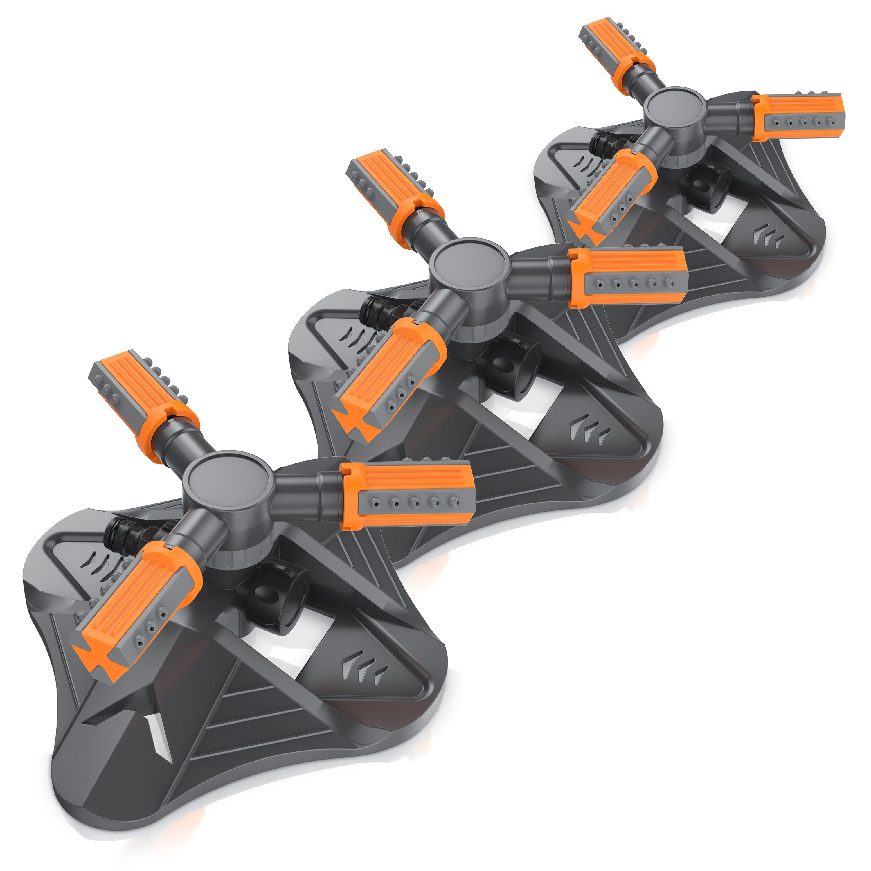 Brandson Kreisregner Garten Sprinkler, 360° Rasensprenger, 3 Arm Rasensnsprikler rotierend, 21 cm lang, (3-St), Sprenger Bewässerungssystem, Bewässerungsanlagen, Gardena kompatibel