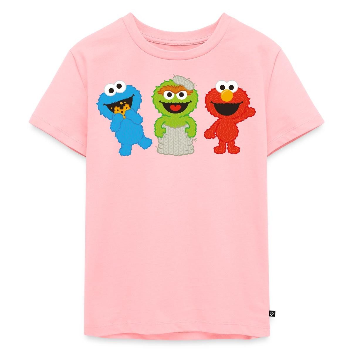 T-Shirt Sesamstraße Baby Krümelmonster, Oscar & Elmo Kinder Premium T-Shirt