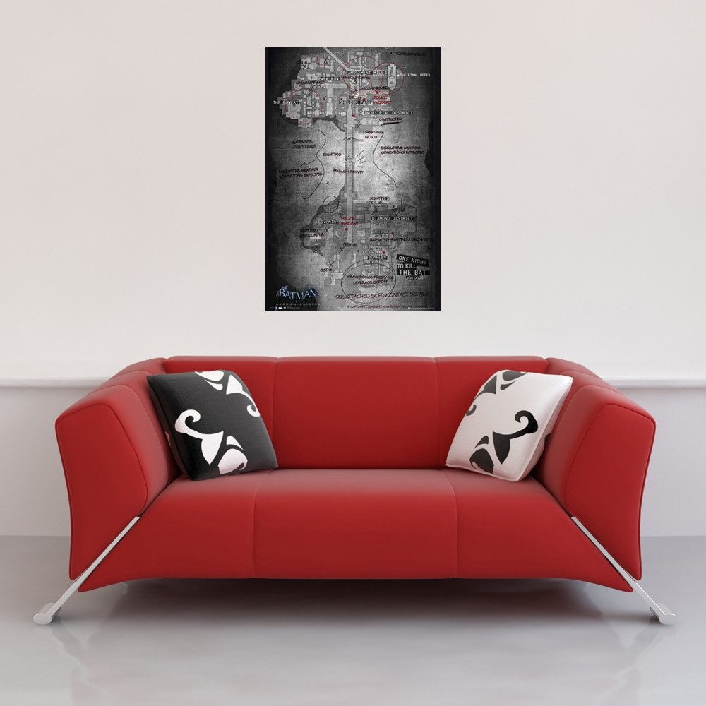 Poster Batman - Poster - Arkham Origins - Map