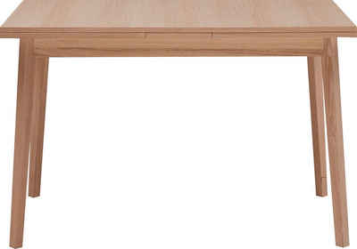 Hammel Furniture Esstisch Basic by Hammel Single, 120(220)x80 cm, Tischplatte aus Melamin und Gestell in Massivholz