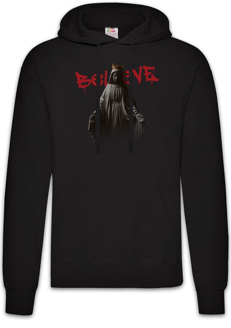 Hoodie Maria Believe Herren Hoodie Gothic God Dark Gott Jesus Holy Christ